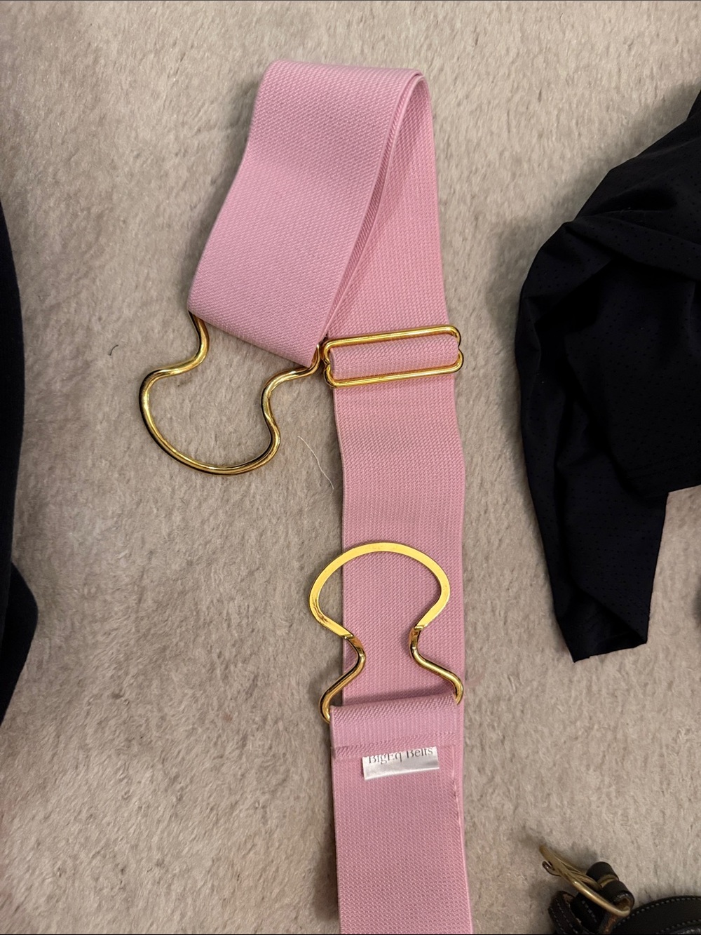 Pink elastic riding belt